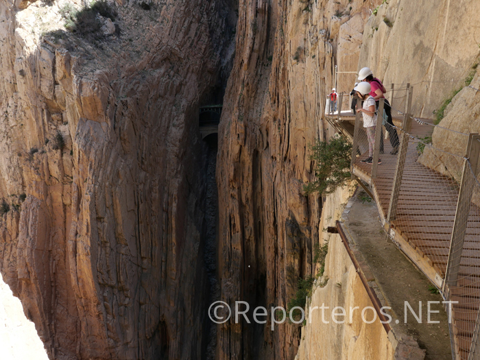 Disfrutando la altura de El Caminito del Rey