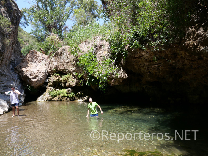 Charco del Infierno, colmatado de sedimentos en 2019 Charco del Infierno, colmatado de sedimentos en 2019