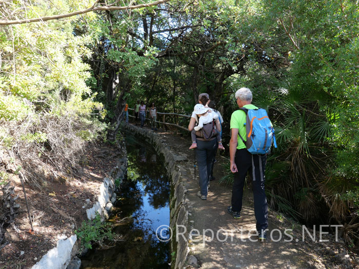 Tramo de sendero junto a la acequia Tramo de sendero junto a la acequia