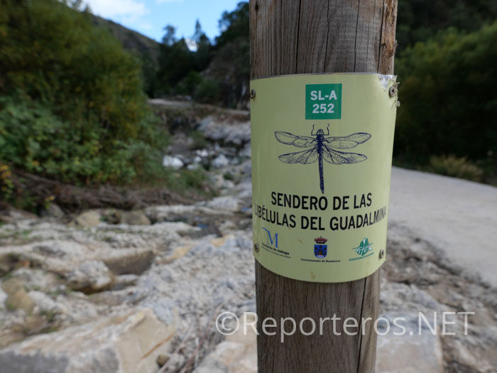 Baliza del S.L. de Sendero de las Libélulas Baliza del S.L. de Sendero de las Libélulas