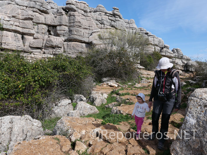 Tramo de la ruta amarilla del Torcal Tramo de la ruta amarilla del Torcal