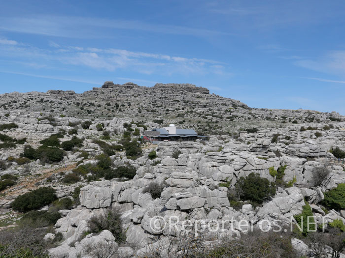 Centro de visitantes El Torcal desde los balconcillos Centro de visitantes El Torcal desde los balconcillos