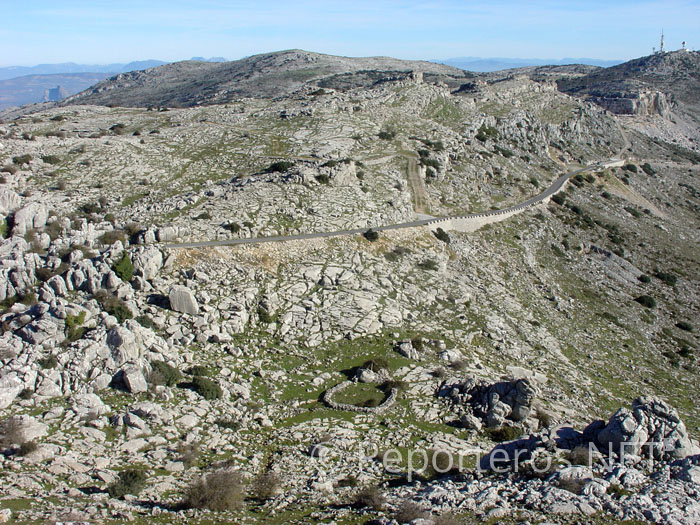 En el centro el pequeño corral y choza conocido como Majada del Fraile. Punto de finalización de la ruta En el centro el pequeño corral y choza conocido como Majada del Fraile. Punto de finalización de la ruta
