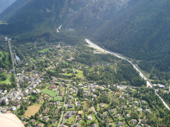 Chamonix desde el parapente Chamonix desde el parapente