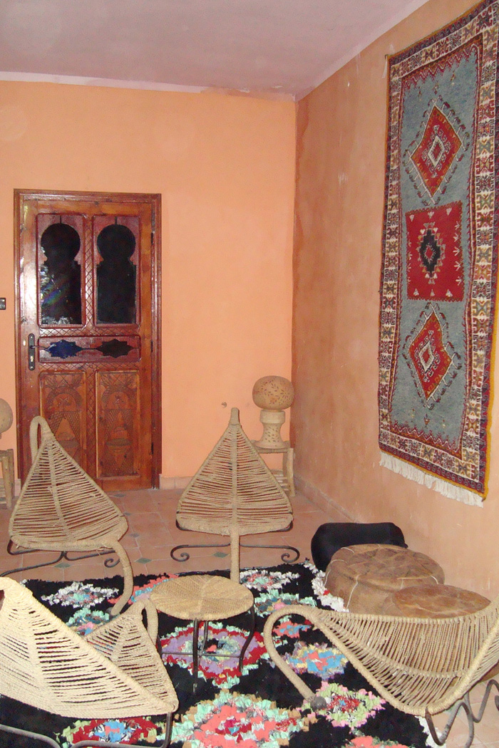 Recepción en el albergue de Imlil Recepción en el albergue de Imlil