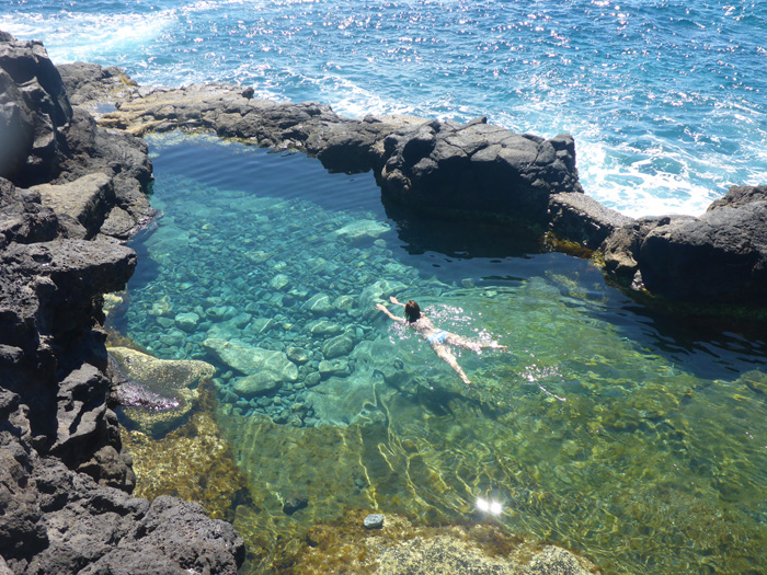 Una de las piscinas de Charco Azul Una de las piscinas de Charco Azul