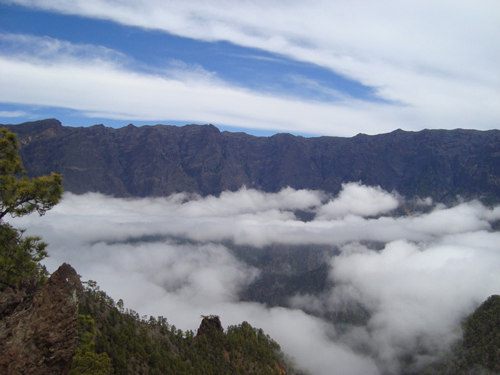 Nubes dentro de la caldera Nubes dentro de la caldera