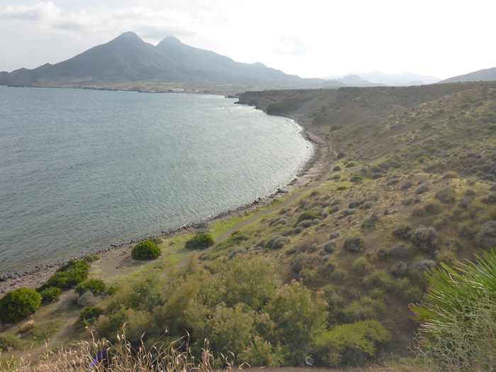Inicio del sendero desde la Isleta hasta Los Escullos Inicio del sendero desde la Isleta hasta Los Escullos