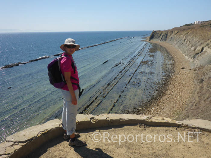 Maravilloso ejemplo de flysch en la plataforma de abrasión Maravilloso ejemplo de flysch en la plataforma de abrasión